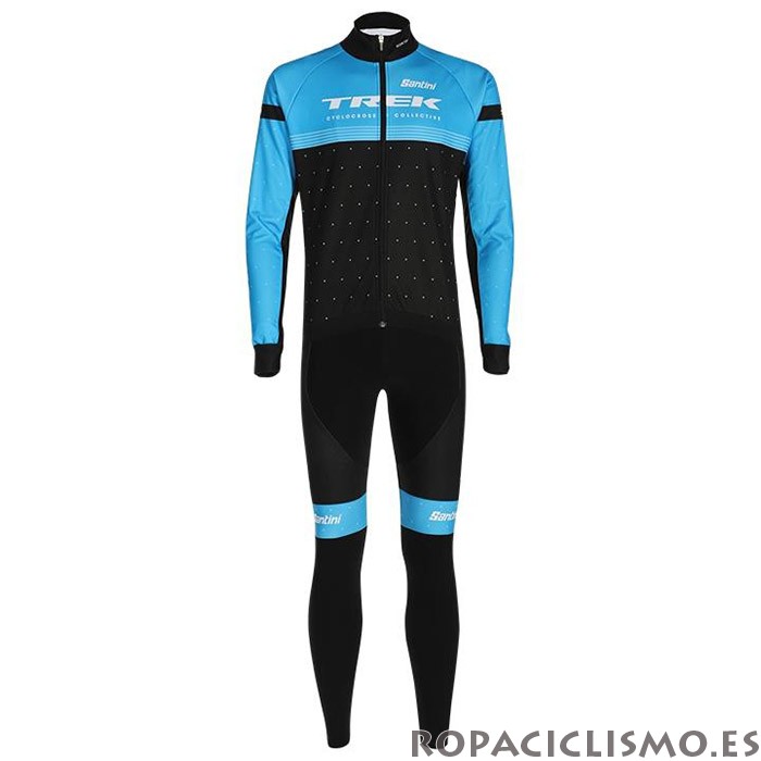 2020 Maillot Trek Tirantes Mangas Largas Negro Azul